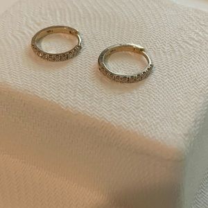 Vrai & Oro Pavé Huggie Hoop Earrings